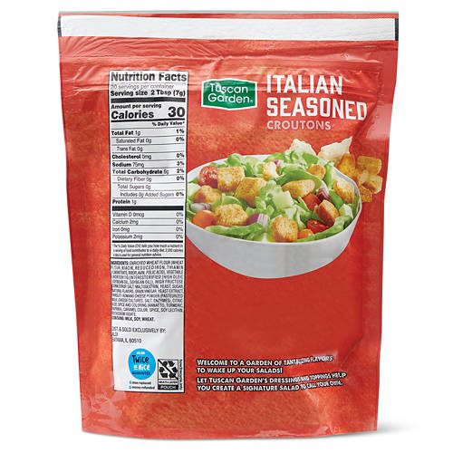 Tuscan Garden Italian Seasoned Croutons, 5 oz